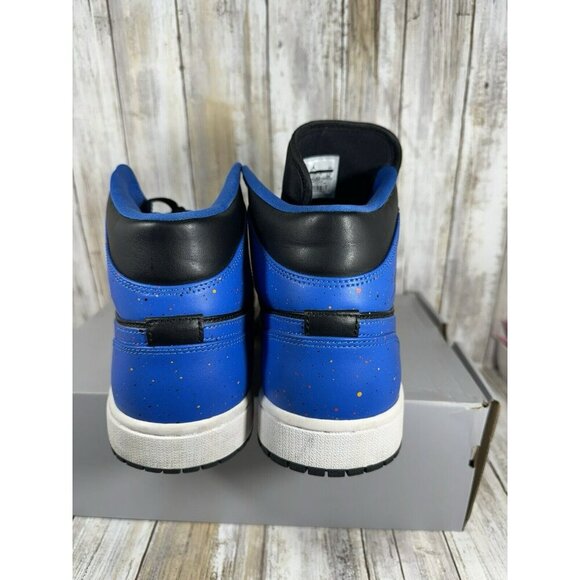 Nike Air Jordan 1 Mid Royal Paint Splatter 554724-048 Mens Size 11 - Picture 7 of 10